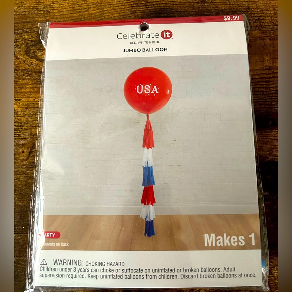 Celebrate IT Red, White & Blue Jumbo Balloon